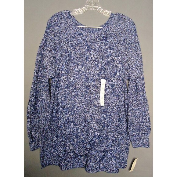 Studio Works Knit Long Sleeve Sweater Color Denim Marble (Blues) Womens Size 1X - Picture 2 of 11